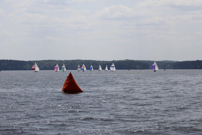 Thistle racing action on the waters of North Carolina's Jordan Lake - photo © Kevin Sheehan