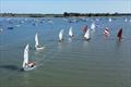 Tideways and scows closing on the finish line - Bosham Masters Regatta © Mike Hulme / www.boshamdrones.co.uk
