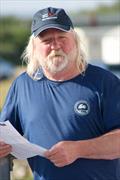 Race Officer John Eaton (SBSC) during the Topper Eastern Area Championships at Snettisham Beach © John Blackman Northwood