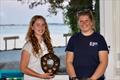Amelie Ballantyne awarded the Starcross YC George Eaton Junior Shield by Catrin Williams © N Ballantyne