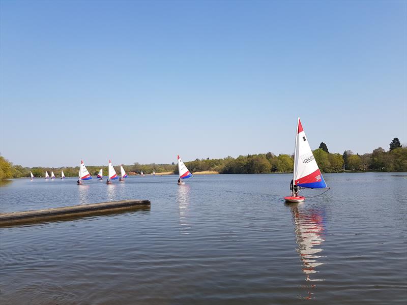 Topper Travellers at Crawley Mariners photo copyright Geoff Larki taken at Crawley Mariners Yacht Club and featuring the Topper class