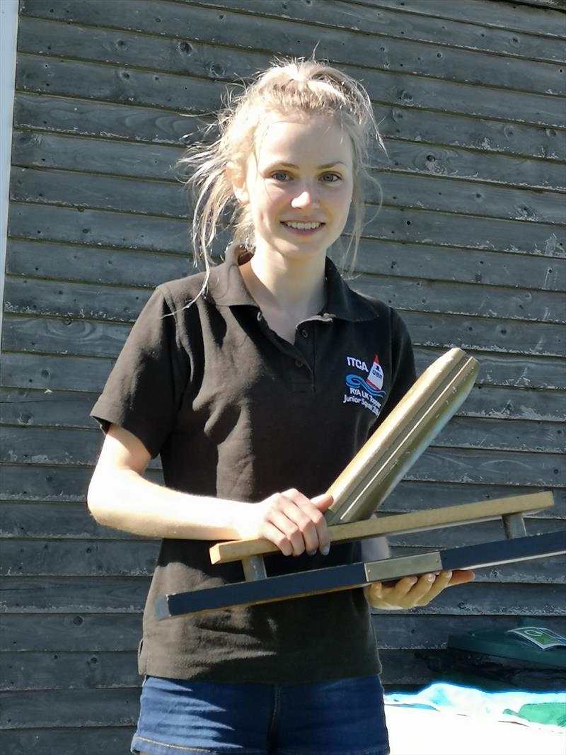 Kate Robertson wins the Derbyshire Youth Sailing at Combs photo copyright Joanne Hill taken at Combs Sailing Club and featuring the Topper class