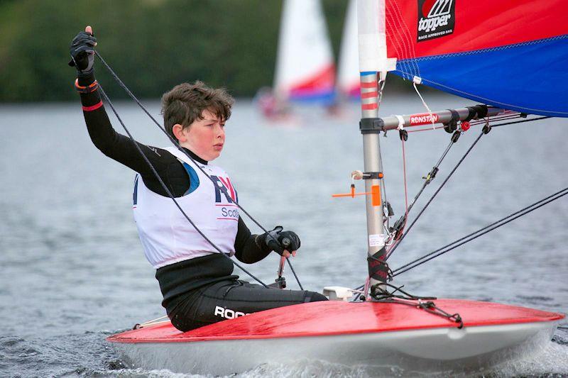 Ben Homer wins the Scottish Topper Traveller at the RYA Scotland Late Summer Championships at Loch Tummel - photo © Marc Turner / RYA Scotland