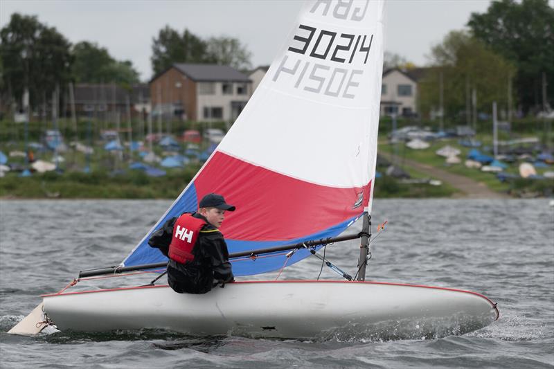 Michael Horton, age 9 was the youngest competitor at the Cambridgeshire Youth League event at Grafham Water SC photo copyright Paul Sanwell / OPP taken at Grafham Water Sailing Club and featuring the Topper class