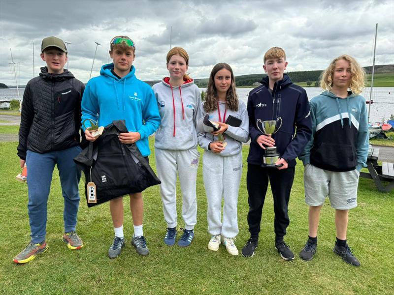 Topper National Series 5 at Derwent Reservoir: The South West Team (l-r) Zac, Harry, Nicola, Holly, Tom, Felix - photo © James Mills