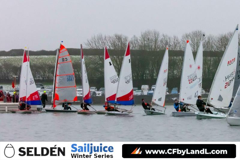 Seldén Sailjuice Winter Series Fernhurst Books Draycote Dash photo copyright Tim Olin / www.olinphoto.co.uk taken at Draycote Water Sailing Club and featuring the Topper class