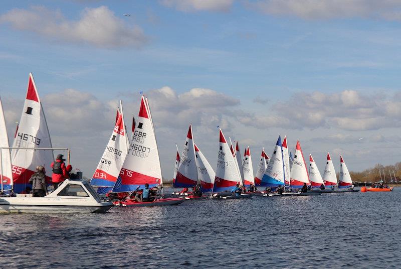 Good start for Thomas Matthews (46007) - Topper SE Winter Regatta at Island Barn photo copyright IBRSC taken at Island Barn Reservoir Sailing Club and featuring the Topper class