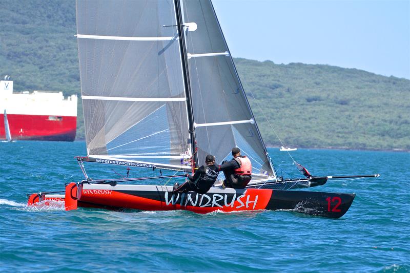 Brett Burvill Max Puttman (AUS) - Race 6 - Day 3 - 2019 Int Tornado Class World Championships presented by Candida. January 7, 2019 photo copyright Richard Gladwell taken at Takapuna Boating Club and featuring the Tornado class