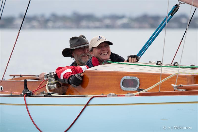 Winners are grinners aboard Snow Goose. Well done - photo © A.J. McKinnon