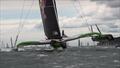 Sodebo - 105 x 75ft of foiling multihull - Ultim -  Start -  Rolex Fastnet Race start -  Cowes - July 26, 2025 © Richard Gladwell - Sail-World.com/nz