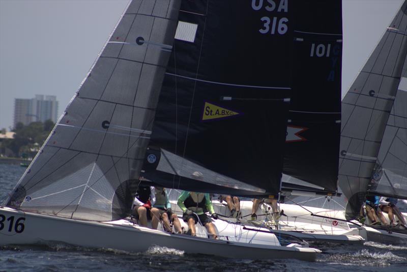 Racecourse action at the 2024 Candler Regatta photo copyright the St. Andrews Bay Yacht Club taken at New England Sailing Club and featuring the Viper 640 class