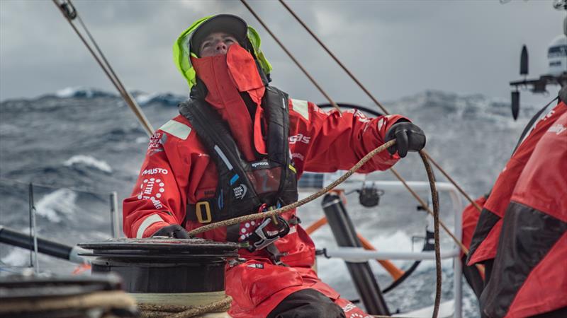 Leg 7 from Auckland to Itajai, day 10 on board Vestas 11th Hour. 26 March,. Stacey Jackson - photo © Jeremie Lecaudey / Volvo Ocean Race