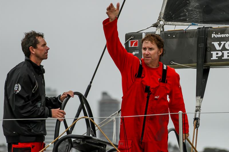 Ken Read acknowledges well-wishers as Puma finishes second on Leg 4 of the 2011/12 Volvo Ocean Race in Auckland - photo © Richard Gladwell / Sail-World.com