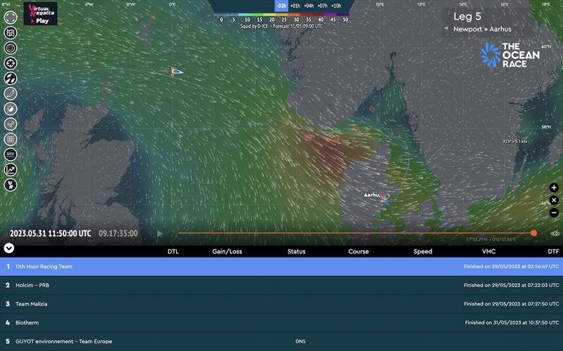 Race tracker - The Ocean Race Leg 5 photo copyright The Ocean Race taken at  and featuring the Volvo One-Design class