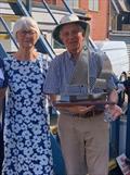 2025 Wanderer Nationals at Whitstable - Richard Maltby with the Gavin Barr Trophy © Elizabeth Doggart