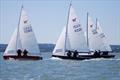 Chris Parish and Chris Passmore lead to the first mark in race 1 - Craftinsure UK Wayfarer National Circuit and Eastern Area Championship at Medway YC © Ami Mann