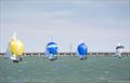 The top four race to the leeward mark - Craftinsure UK Wayfarer National Circuit and Eastern Area Championship at Medway YC © Paul Babington