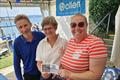 Third place John Clementson and Mel Titmus, with Commodore Catherine Gore - Craftinsure UK Wayfarer National Circuit and Eastern Area Championship at Medway YC © Philip Clarabut