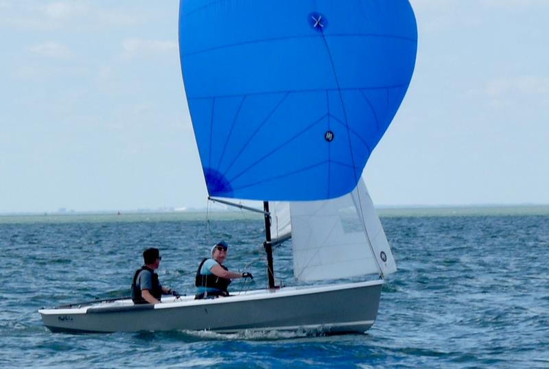 Jeremy and Sarah Evans downwind - Wayfarer Southern Area Championships at Whitstable - photo © Matthew King