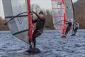 Gerry Ball, windsurf winner, leading the fleet at Notts County Sailing Club County Cooler &copy; David Eberlin