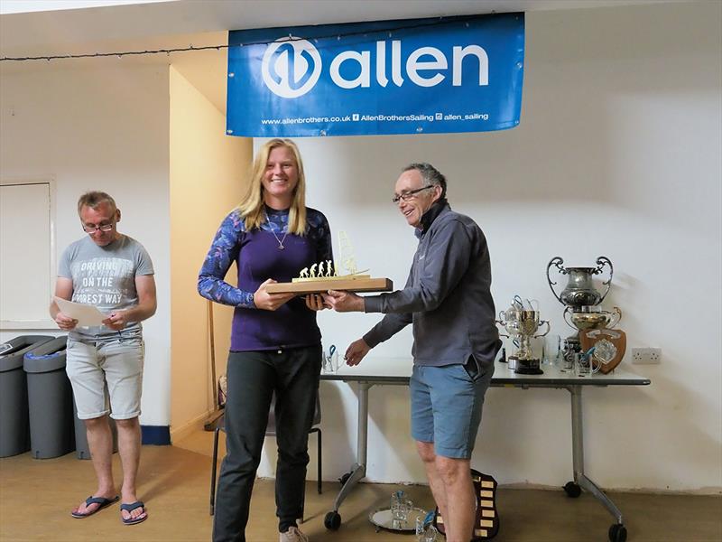 Jenna Gibson finishes 1st windsurfer in the IOS Round The Island Race photo copyright James Bell taken at Isle of Sheppey Sailing Club and featuring the Windsurfing class