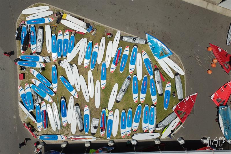 Windsurfers from above photo copyright Mitch Pearson / Surf Sail Kite taken at Brighton & Seacliff Yacht Club and featuring the Windsurfing class