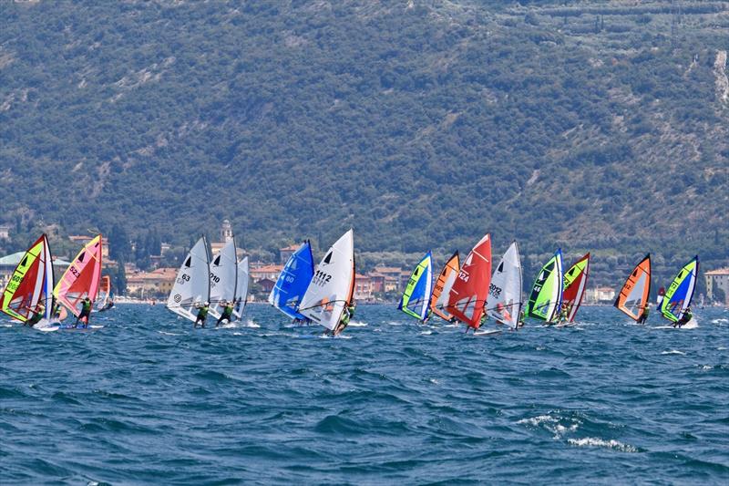 The Windsurfer class at European Championships photo copyright Elena Giolai taken at Circolo Surf Torbole and featuring the Windsurfing class