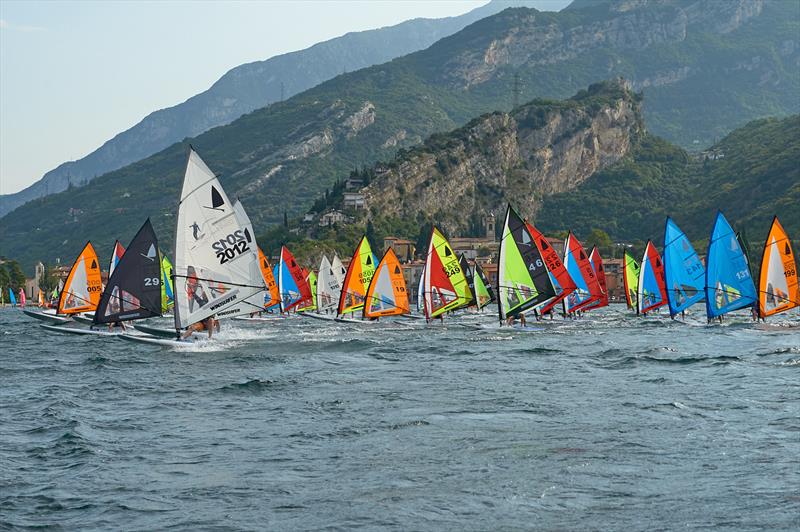 The Windsurfer class at European Championships photo copyright Elena Giolai taken at Circolo Surf Torbole and featuring the Windsurfing class