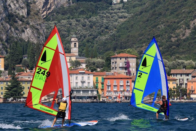 The Windsurfer class at European Championships photo copyright Elena Giolai taken at Circolo Surf Torbole and featuring the Windsurfing class