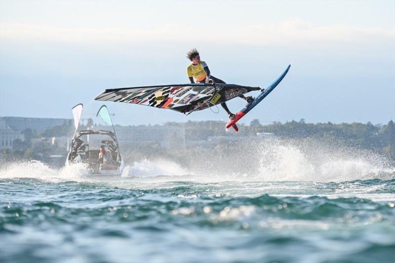 Neubauer means business - 2024 Freestyle Pro Tour Geneva day 1 photo copyright PROtography Official taken at  and featuring the Windsurfing class