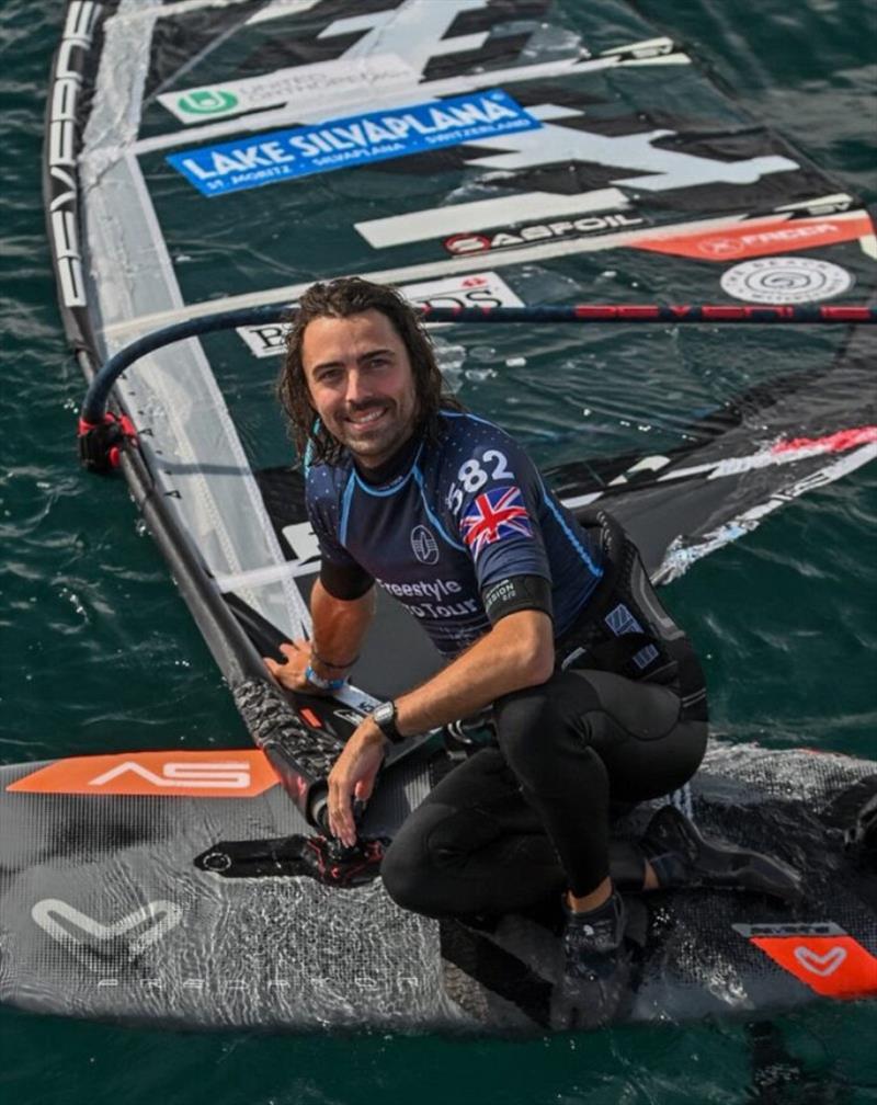 Jamie Howard attempted his first ever Tow-In Foilstyle runs today. - 2024 Freestyle Pro Tour Geneva day 1 photo copyright PROtography Official taken at  and featuring the Windsurfing class