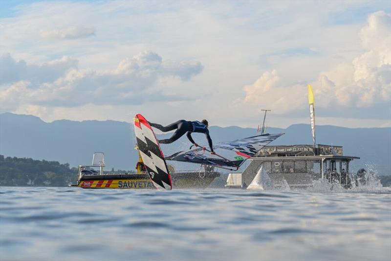 Bodhi Kempen going for a Culo - 2024 Freestyle Pro Tour Geneva day 3 photo copyright PROtography Official taken at  and featuring the Windsurfing class