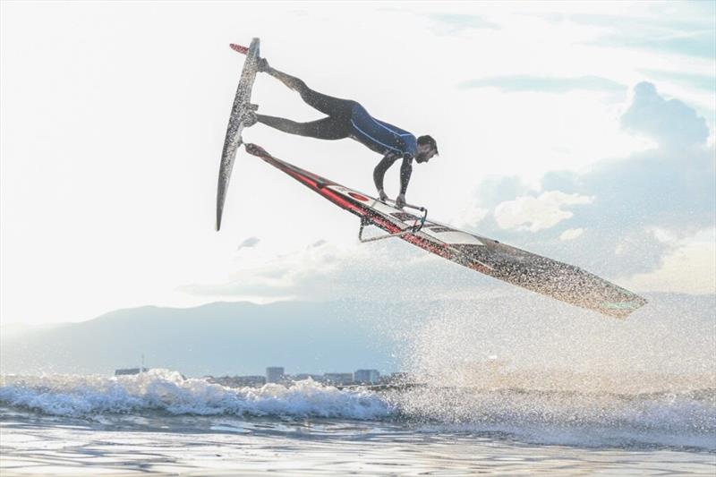 Tsoupras proclaimed he has much more in store for the final - 2024 Freestyle Pro Tour Geneva day 3 photo copyright PROtography Official taken at  and featuring the Windsurfing class