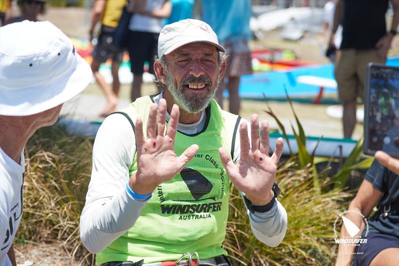 Andrew Dolly Divola at 2025 Vaikobi Windsurfer Class Australian Nationals photo copyright Shane Baker taken at Toronto Amateur Sailing Club and featuring the Windsurfing class