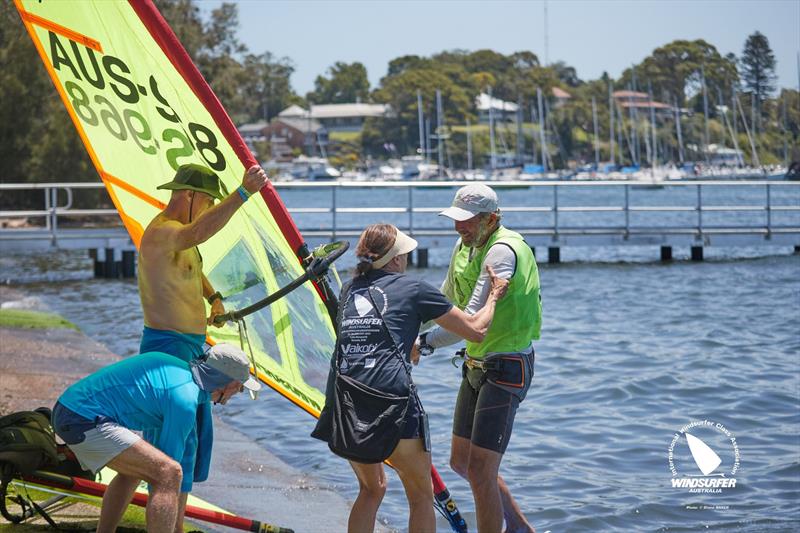 Andrew Dolly Divola at 2025 Vaikobi Windsurfer Class Australian Nationals photo copyright Shane Baker taken at Toronto Amateur Sailing Club and featuring the Windsurfing class