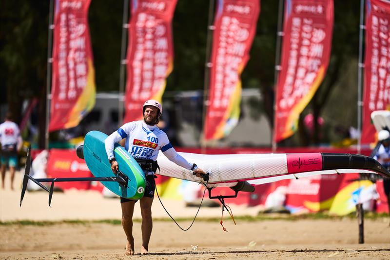 Francesco Cappuzzo racks up a very good set of qualifying scores - 2024 WingFoil Racing World Cup China, Day 2 - photo © IWSA media / Robert Hajduk