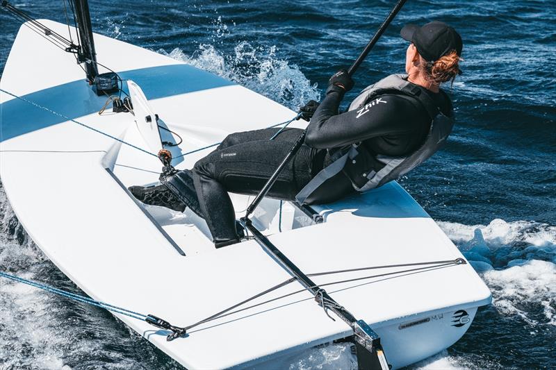 The full hiking system including boots, strap, carbon insole and hikers being worn by Australian Sailing Athlete Mara Stranski - photo © Andrea Francolini
